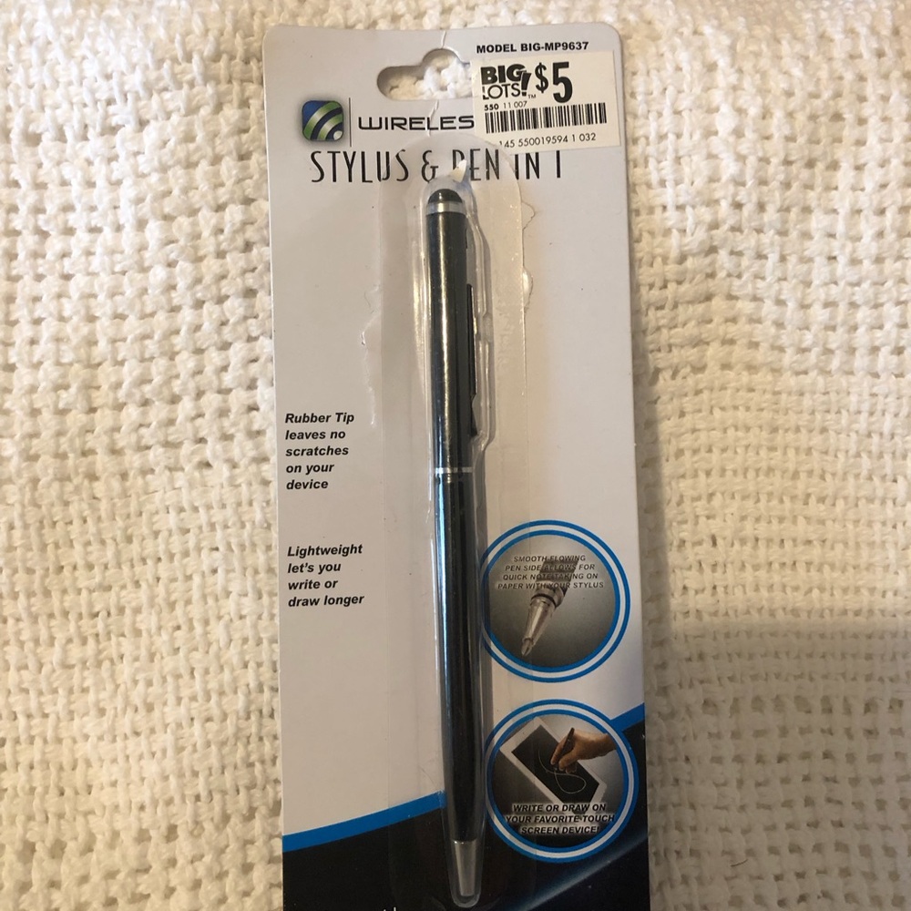 Wireles Stylus and Pen in Black and Silver from Big Lots $9 or 🦋 126A